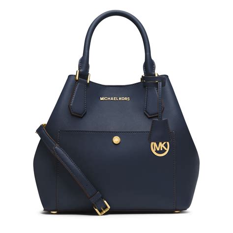 blue michael kors satchel